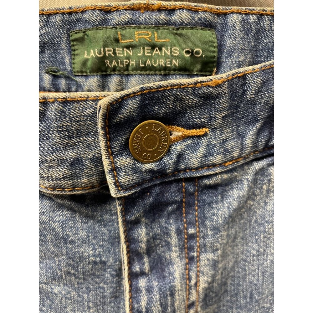 LRL Lauren Jean Ralph Lauren Women's Blue Jeans Straight Size 12 SKU 2644 - Picture 2 of 6